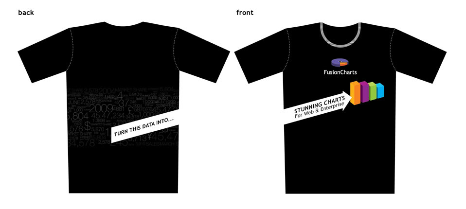 FusionCharts t-shirt design