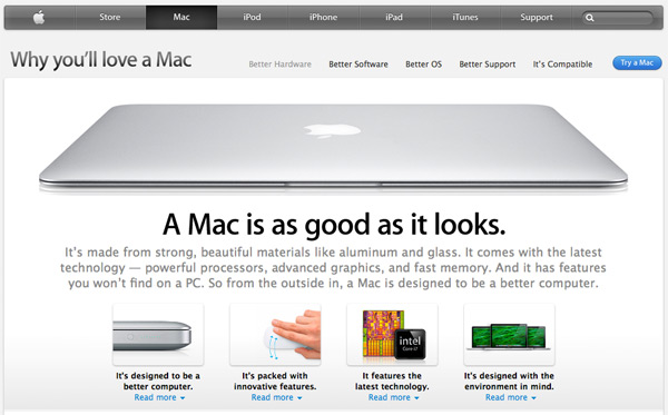Apple's Why Mac section