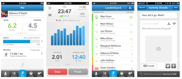 Runkeeper iphone dashboard