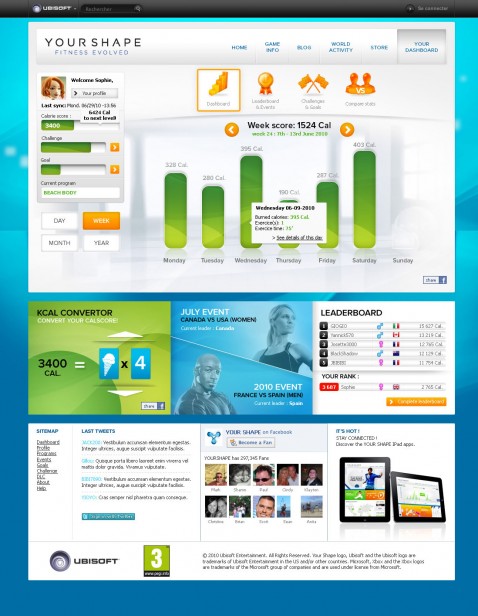 Yourshape web dashboard