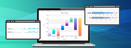 Waterfall spark bullet charts