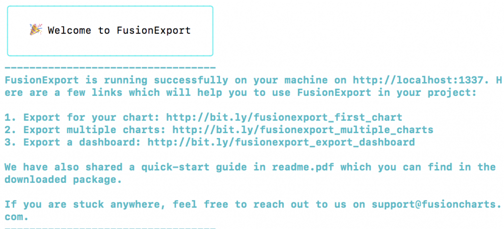 Download and run the FusionExport Server