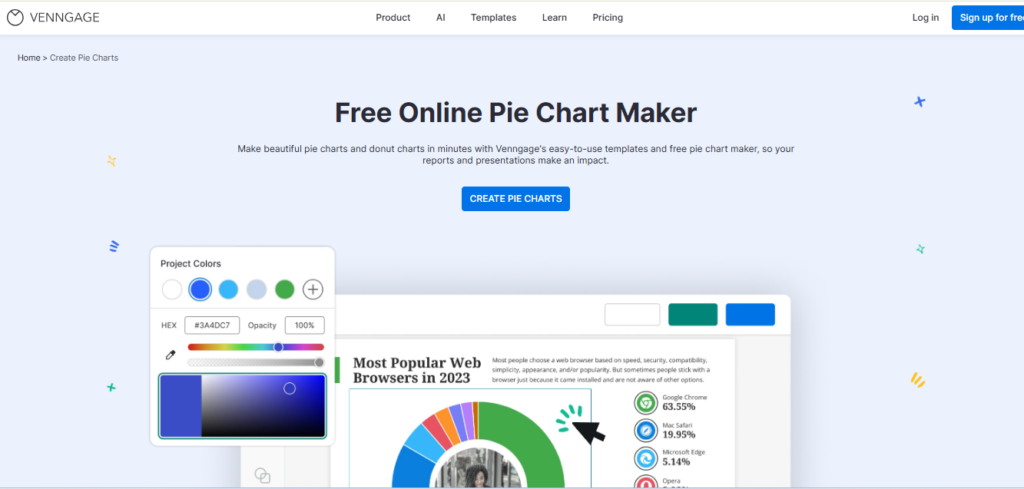 Venngage pie chart maler